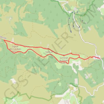 Itinéraire Le signal des Laubies, distance, dénivelé, altitude, carte, profil, trace GPS