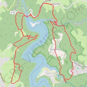 Itinéraire Sentier des Gorges de la Loire, distance, dénivelé, altitude, carte, profil, trace GPS
