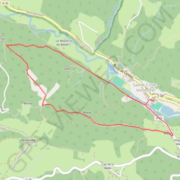 Itinéraire Sentier de Paouêt, distance, dénivelé, altitude, carte, profil, trace GPS