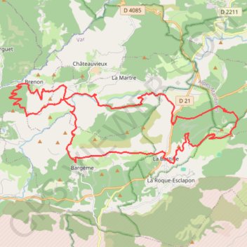 Itinéraire Mont Lachens, Sommet et tour de la Montagne de Brouis, distance, dénivelé, altitude, carte, profil, trace GPS