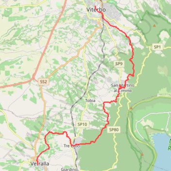 Itinéraire tappa-41-variante-san-martino-al-cimino, distance, dénivelé, altitude, carte, profil, trace GPS