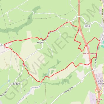 Itinéraire Montagnes du Matin - Neulise, distance, dénivelé, altitude, carte, profil, trace GPS