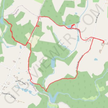 Itinéraire Boucle de la Pierre-Levée (Lanouaille), distance, dénivelé, altitude, carte, profil, trace GPS