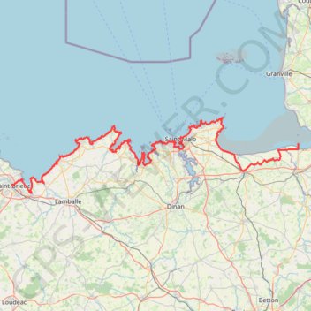Itinéraire GR34, distance, dénivelé, altitude, carte, profil, trace GPS