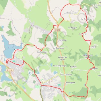Itinéraire Au Pied des Monédières - Seilhac, distance, dénivelé, altitude, carte, profil, trace GPS