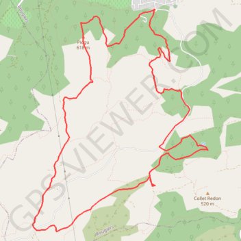 Itinéraire Fontaine de la Guillandiere - Vieux Rougiers, distance, dénivelé, altitude, carte, profil, trace GPS