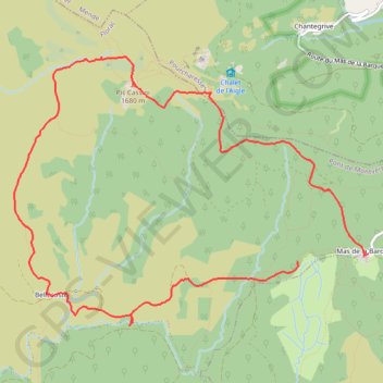 Itinéraire Mas de la Barque - Pic Cassini - Bellecoste, distance, dénivelé, altitude, carte, profil, trace GPS