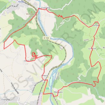 Itinéraire Suc de Ceneuil, distance, dénivelé, altitude, carte, profil, trace GPS