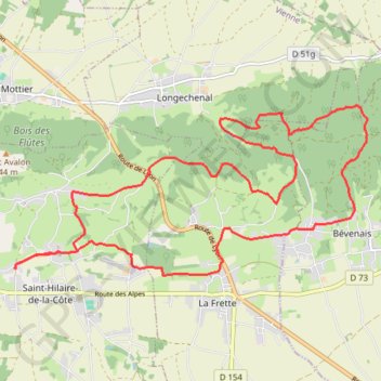 Itinéraire Chapelle de Bevenais, distance, dénivelé, altitude, carte, profil, trace GPS