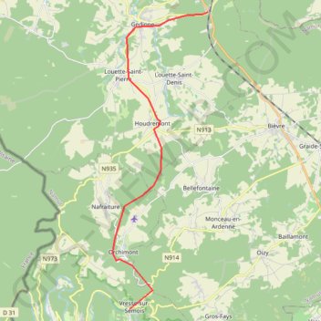 Itinéraire Tram, distance, dénivelé, altitude, carte, profil, trace GPS