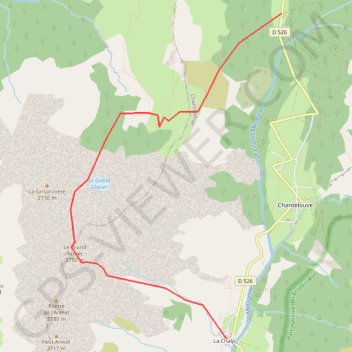 Itinéraire Grand Armet, distance, dénivelé, altitude, carte, profil, trace GPS
