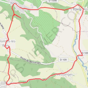 Itinéraire Vergy en carré, distance, dénivelé, altitude, carte, profil, trace GPS