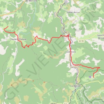 Itinéraire Jour 5 FOUZILHAC Notre Dame des Neiges, distance, dénivelé, altitude, carte, profil, trace GPS