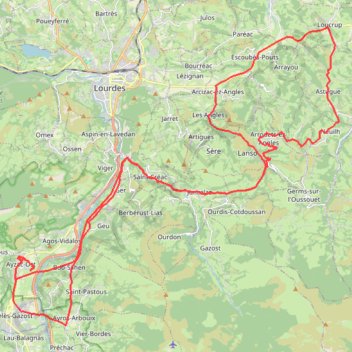 Itinéraire Ayzac - Ost, distance, dénivelé, altitude, carte, profil, trace GPS