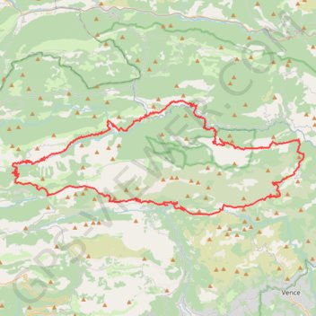 Itinéraire Tour du Cheiron au départ de Gréolière, distance, dénivelé, altitude, carte, profil, trace GPS