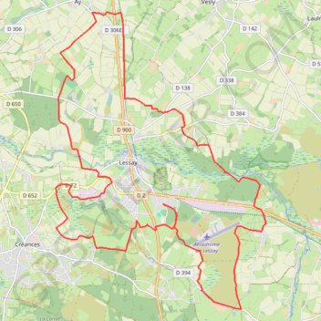 Itinéraire La lande de Lessay, distance, dénivelé, altitude, carte, profil, trace GPS