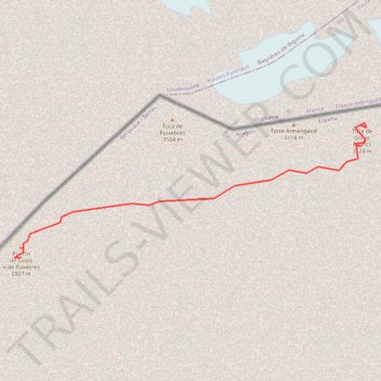 Itinéraire gourgs blancs - port gias, distance, dénivelé, altitude, carte, profil, trace GPS