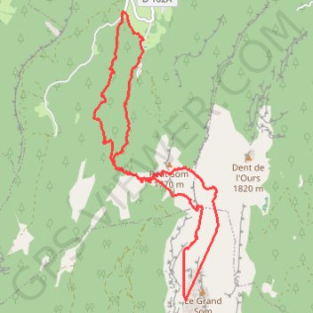 Itinéraire Randonnées en Chartreuse, distance, dénivelé, altitude, carte, profil, trace GPS