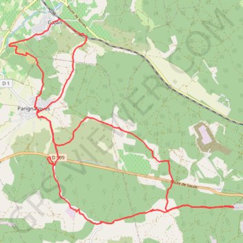 Itinéraire Boucles à Parignargues, distance, dénivelé, altitude, carte, profil, trace GPS