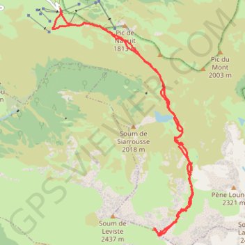Itinéraire Pic du leviste, distance, dénivelé, altitude, carte, profil, trace GPS