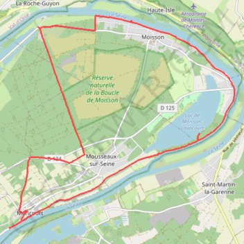 Itinéraire Boucle de Moisson, distance, dénivelé, altitude, carte, profil, trace GPS