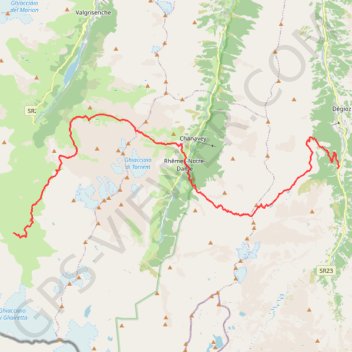 Itinéraire Refuge Mario Bezzi - Eau Rousse, distance, dénivelé, altitude, carte, profil, trace GPS