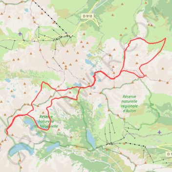 Itinéraire Montée au Neouvielle par le col d'houlette d'ancizan, distance, dénivelé, altitude, carte, profil, trace GPS