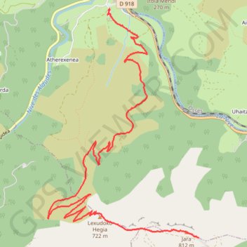 Itinéraire Retour Jara, distance, dénivelé, altitude, carte, profil, trace GPS