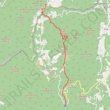 Itinéraire 188 VS San Martino di Acquasanta - Padula, distance, dénivelé, altitude, carte, profil, trace GPS