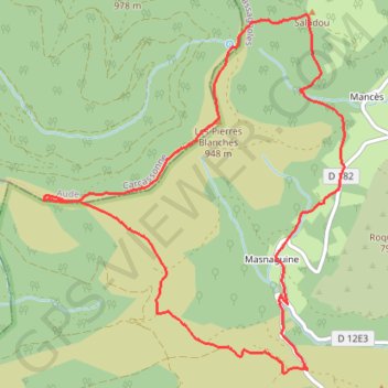 Itinéraire Saint-André les crêtes, distance, dénivelé, altitude, carte, profil, trace GPS