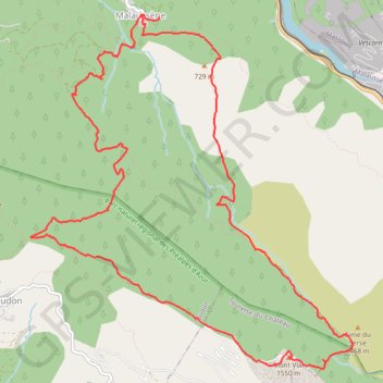 Itinéraire Mont Vial depuis Mallausene, distance, dénivelé, altitude, carte, profil, trace GPS