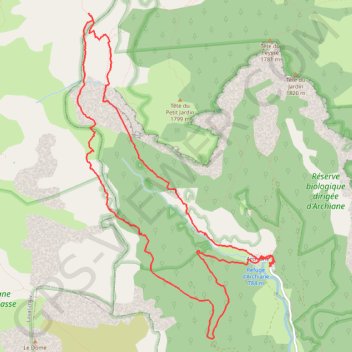 Itinéraire Vire du Pas de Sambardou en boucle depuis Archiane (Vercors), distance, dénivelé, altitude, carte, profil, trace GPS
