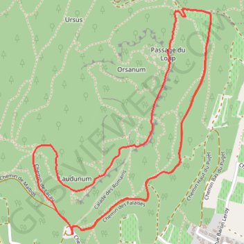 Itinéraire Passage du Loup - Laudun-l'Ardoise, distance, dénivelé, altitude, carte, profil, trace GPS