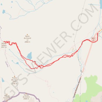 Itinéraire Monts Tellier, distance, dénivelé, altitude, carte, profil, trace GPS