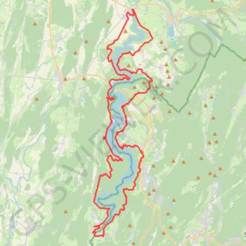Itinéraire Tour du lac de Vouglans VTT, distance, dénivelé, altitude, carte, profil, trace GPS