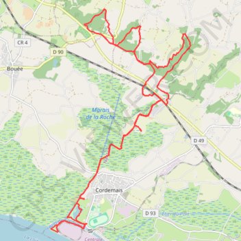 Itinéraire Des marais à la Villa Cheminée - Cordemais, distance, dénivelé, altitude, carte, profil, trace GPS