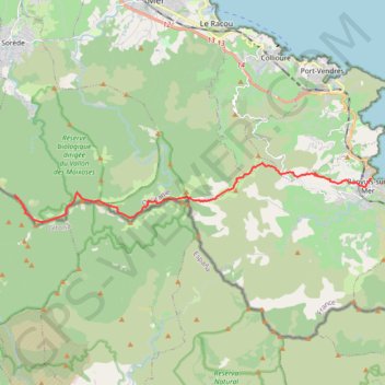 Itinéraire GR10 - Banyuls-Tanyareda, distance, dénivelé, altitude, carte, profil, trace GPS