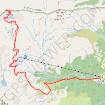 Itinéraire Monte Camino, distance, dénivelé, altitude, carte, profil, trace GPS