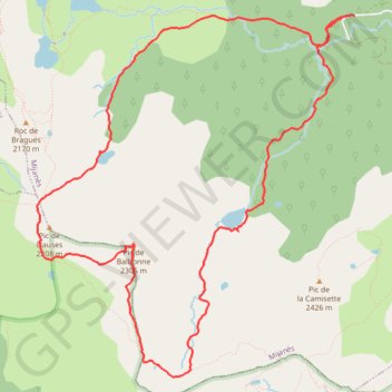 Itinéraire Pic de Balbonne en circuit depuis la Restanque, distance, dénivelé, altitude, carte, profil, trace GPS