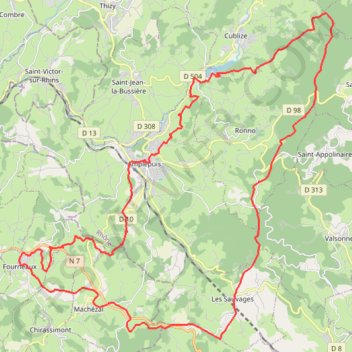Itinéraire Rando des Crêtes - Fourneaux, distance, dénivelé, altitude, carte, profil, trace GPS