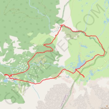 Itinéraire LE LAC FOURCHU, distance, dénivelé, altitude, carte, profil, trace GPS