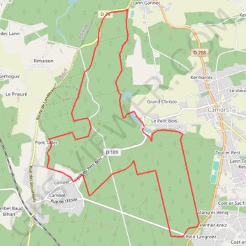 Itinéraire La vallée du Blavet - Le circuit de l'eau en forêt de Camors, distance, dénivelé, altitude, carte, profil, trace GPS