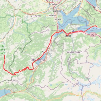 Itinéraire Route4_Jour4, distance, dénivelé, altitude, carte, profil, trace GPS