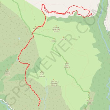 Itinéraire Faja Pardina, distance, dénivelé, altitude, carte, profil, trace GPS