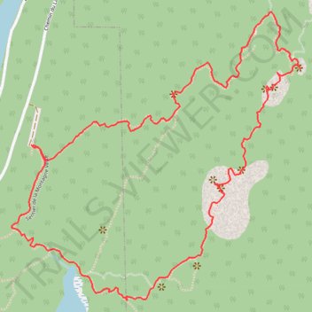 Itinéraire Loop hike on Montagne Verte, distance, dénivelé, altitude, carte, profil, trace GPS