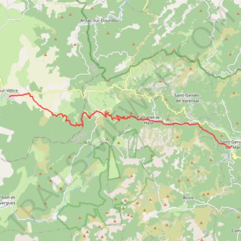 Itinéraire De St Gervais sur Mare à Murat sur Vèbre, distance, dénivelé, altitude, carte, profil, trace GPS