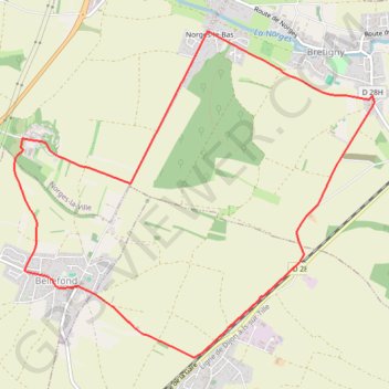 Itinéraire Bellefond, distance, dénivelé, altitude, carte, profil, trace GPS