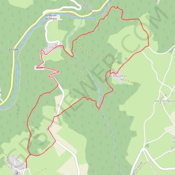 Itinéraire Gorges de la Sioule - Pouzol, distance, dénivelé, altitude, carte, profil, trace GPS