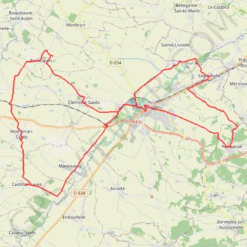 Itinéraire Street art en Gascogne Toulousaine, distance, dénivelé, altitude, carte, profil, trace GPS