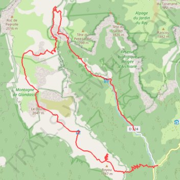 Itinéraire 2023-05-30 arche aux jonquilles, distance, dénivelé, altitude, carte, profil, trace GPS